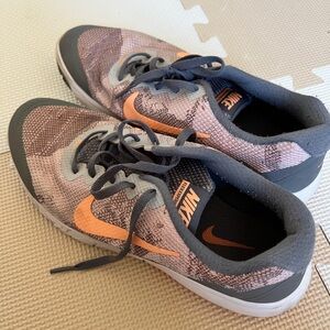 Gray and Orange Nikes